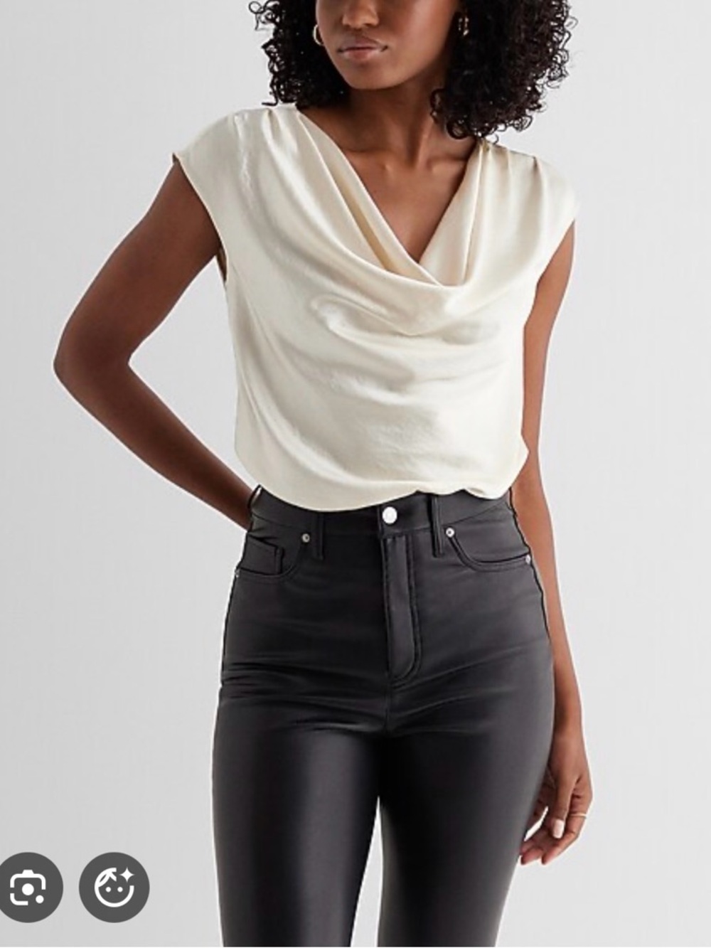 Satin Cowl Neck Gramercy Body Suit